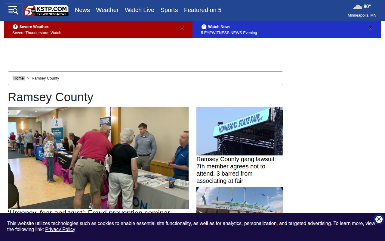 Ramsey County KSTP crime news and arrest-record coverage tag
