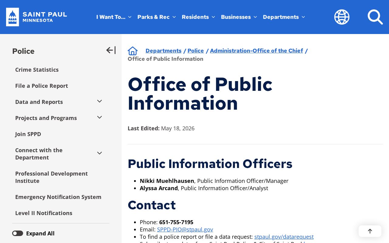 Saint Paul Police public-information record source for Ramsey County arrest news